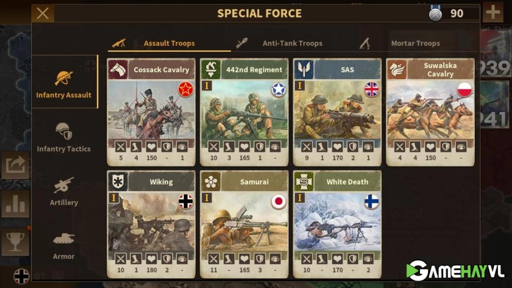 Tính năng nổi bật của Glory of Generals 3 Mod - WW2 SLG Mod Apk